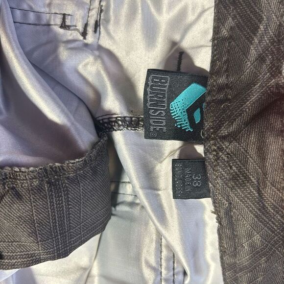 Burnside Plaid Size 38 Board Shorts Hybrid Trunks - Picture 3 of 4